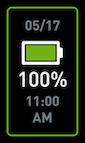 Fully charged battery screen